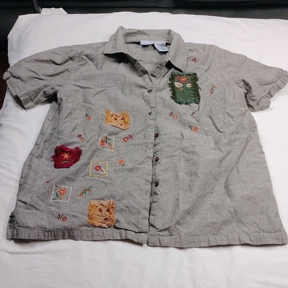 Bobbie Brooks women's large sized button down blouse - Picture 1 of 13